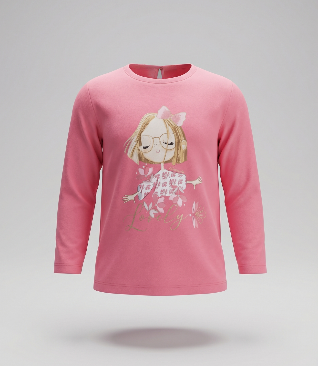 Polera manga larga niña  L11011270178 coral Limonada-1