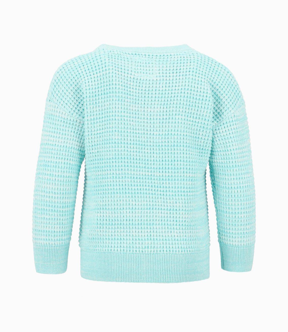 Chaleco Bebé Niño Tejido Turquesa-8