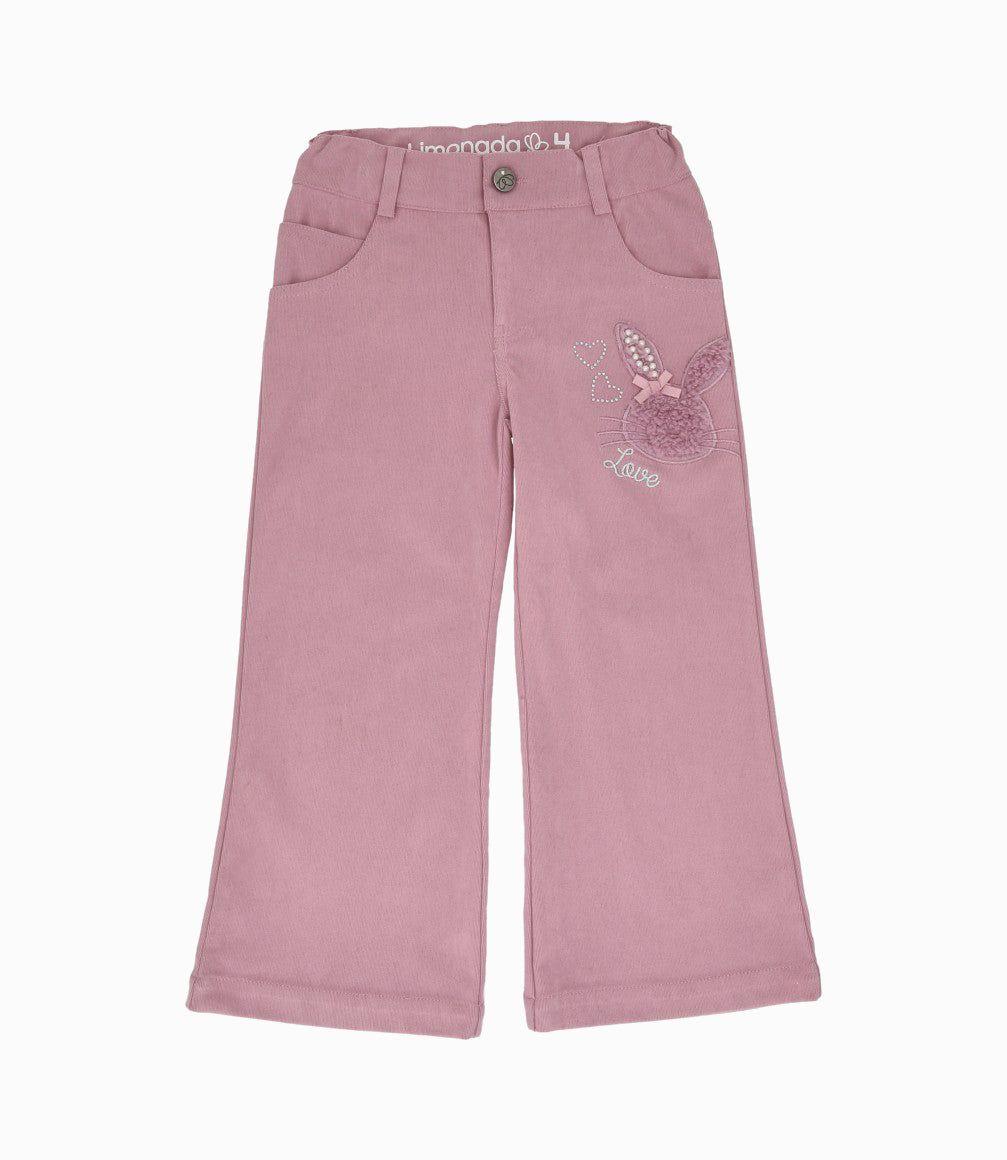 Pantalón niña wide leg palo rosa Limonada-0