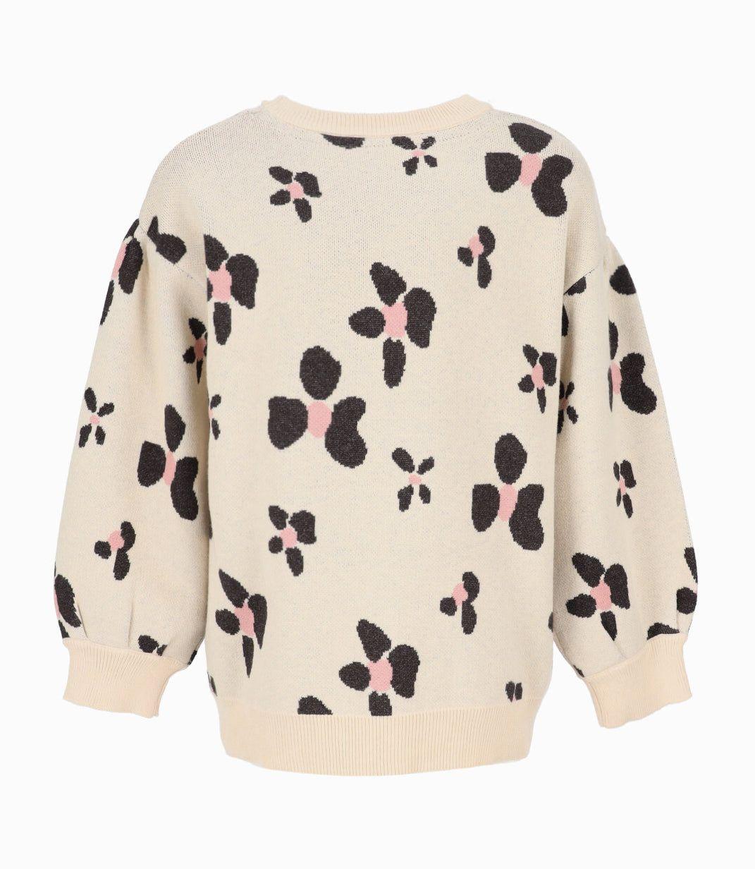 Chaleco niña con flores blanco 4 Kids-1