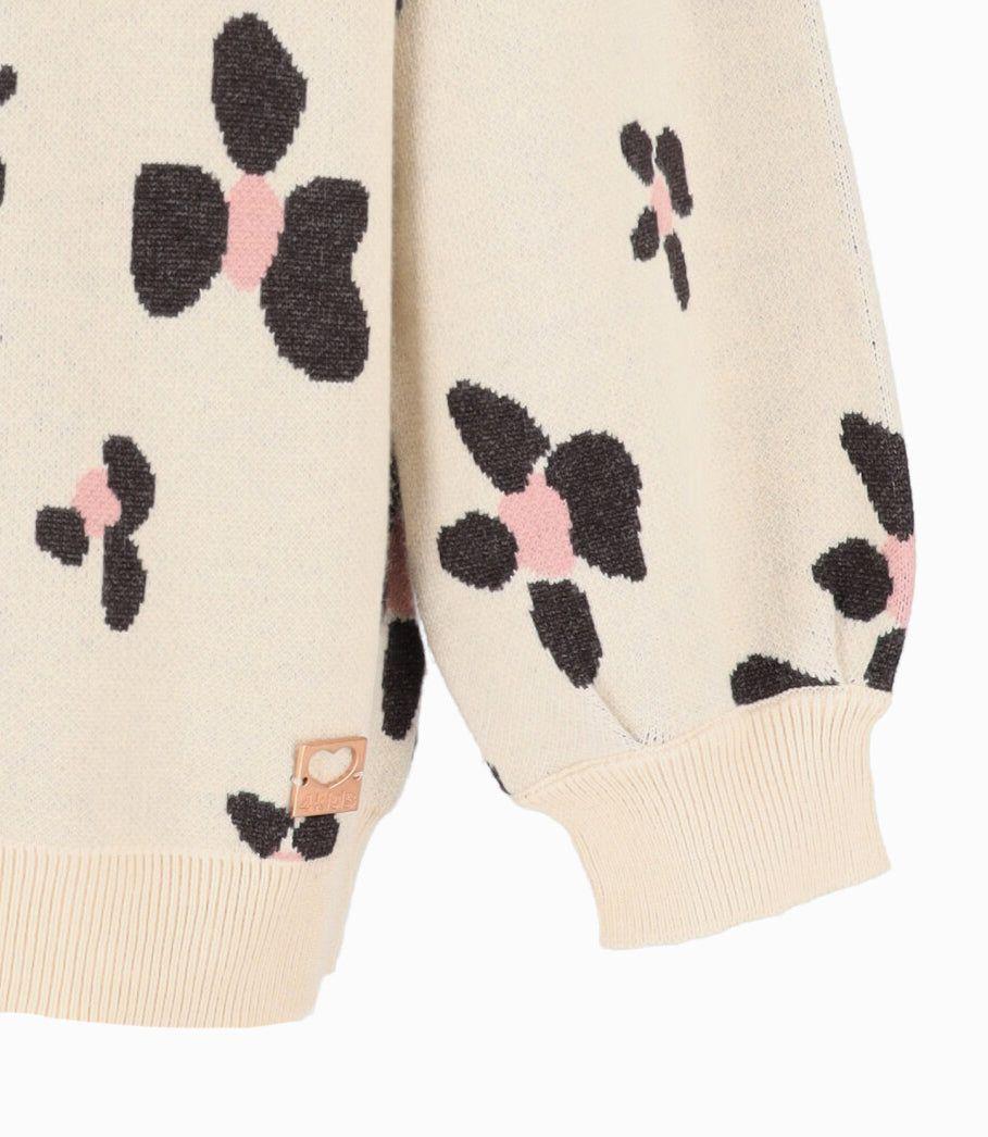 Chaleco niña con flores blanco 4 Kids-2