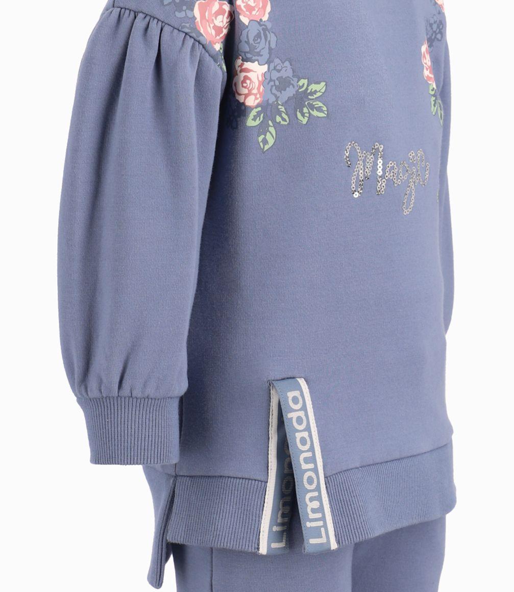 Conjunto Bebé Niña Con Flores Limonada Celeste-2