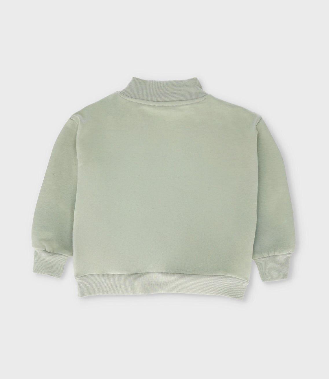 Polerón niño con cuello verde militar Black and Blue-2