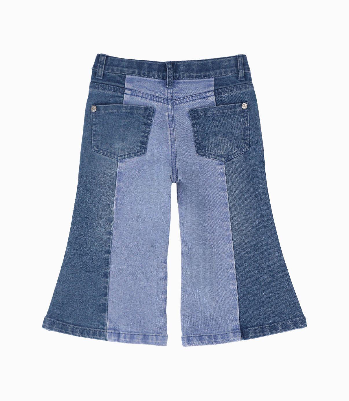 Jeans bebé acampanado Celeste Limonada-1