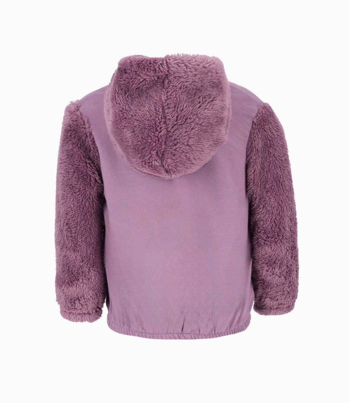Polerón bebé con flores morado Limonada-1