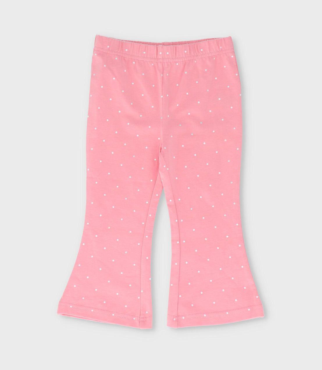 Conjunto bebé con estampado y puntos coral Limonada-3