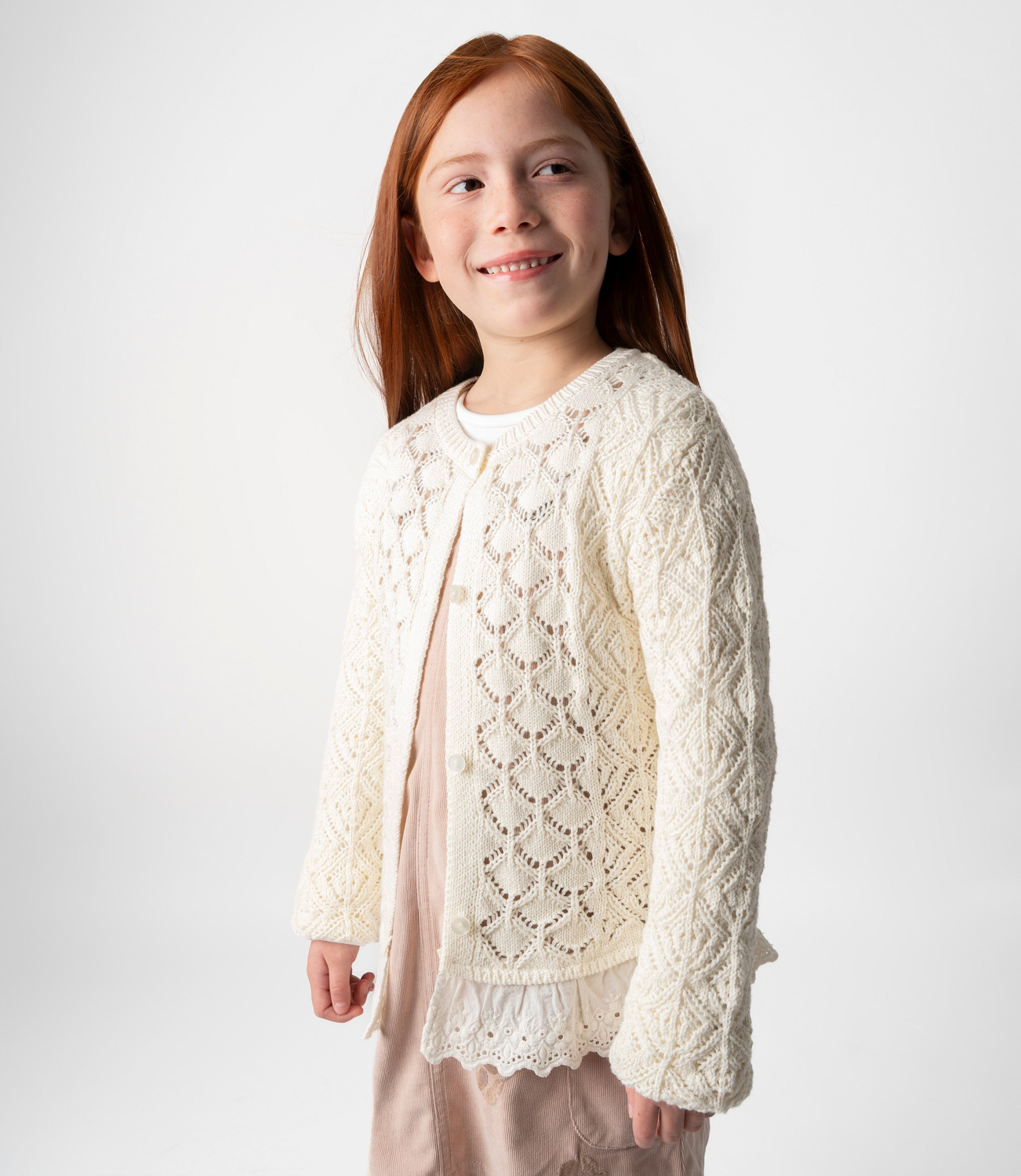 Chaleco niña con vuelos crudo Limonada-0