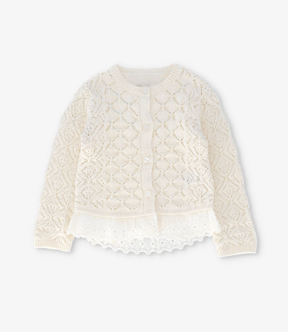 Chaleco niña con vuelos crudo Limonada-1