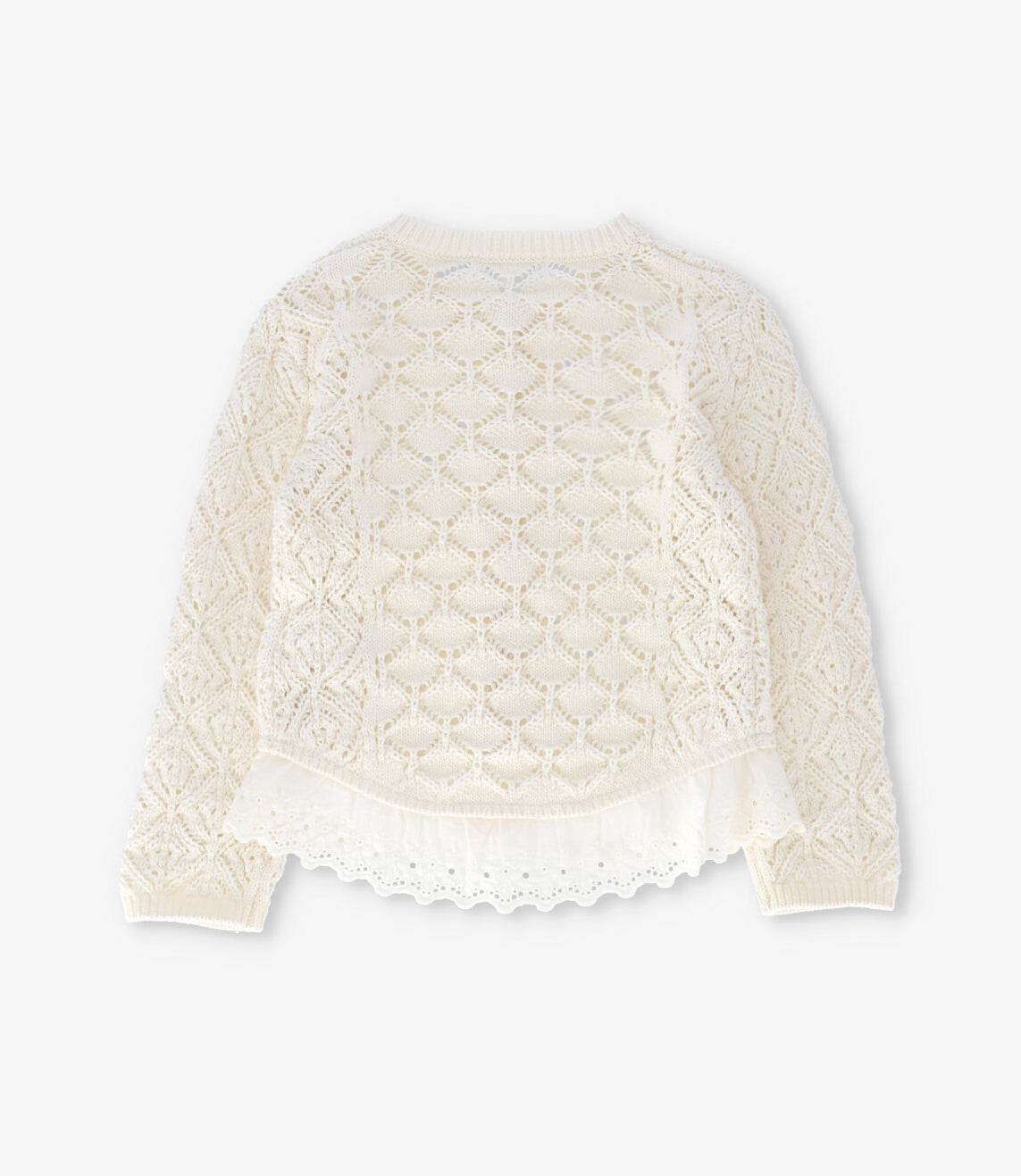 Chaleco niña con vuelos crudo Limonada-2