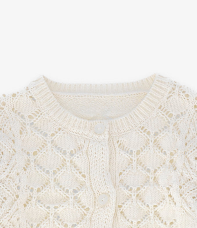 Chaleco niña con vuelos crudo Limonada-3