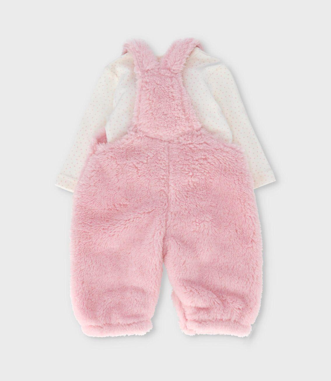Jardinera recién nacida sherpa rosado 4 Kids-1