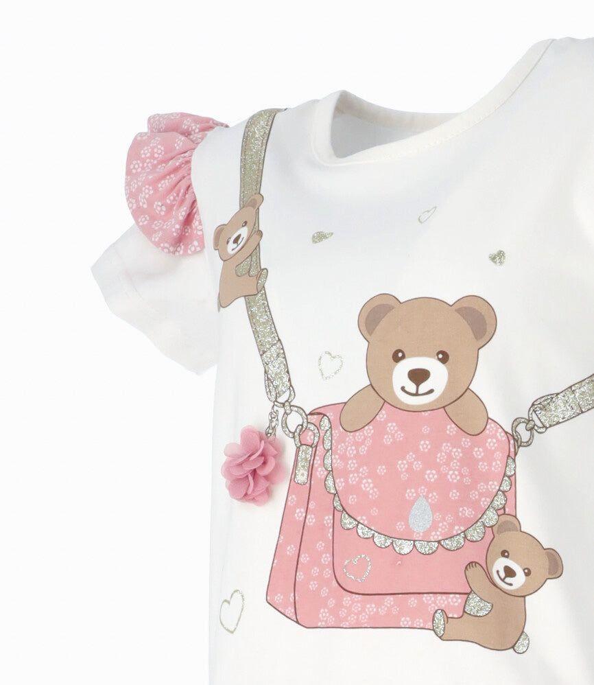 Conjunto niña de polera y calzas rosado Limonada-2