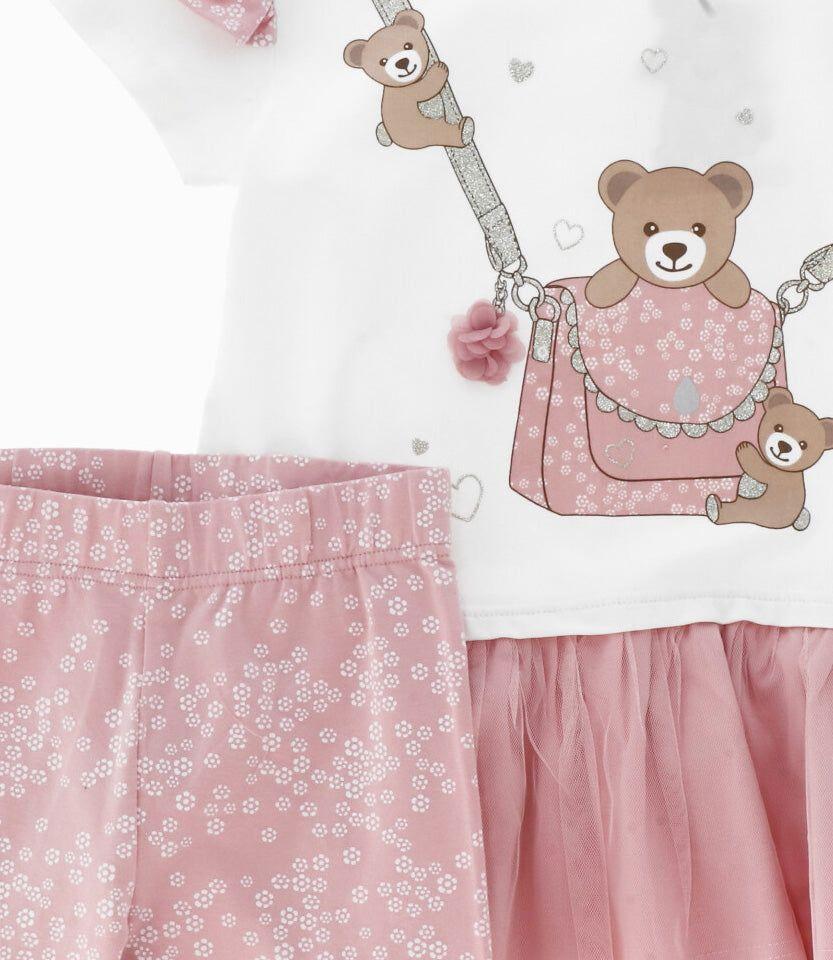 Conjunto niña de polera y calzas rosado Limonada-3