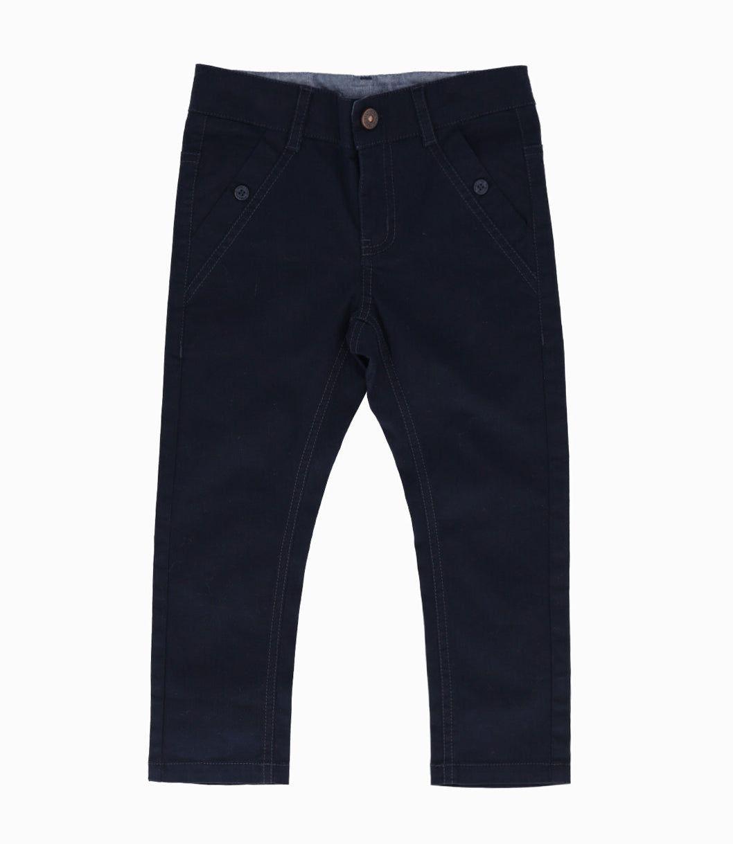 Pantalón niño básico azul marino Black and Blue-0