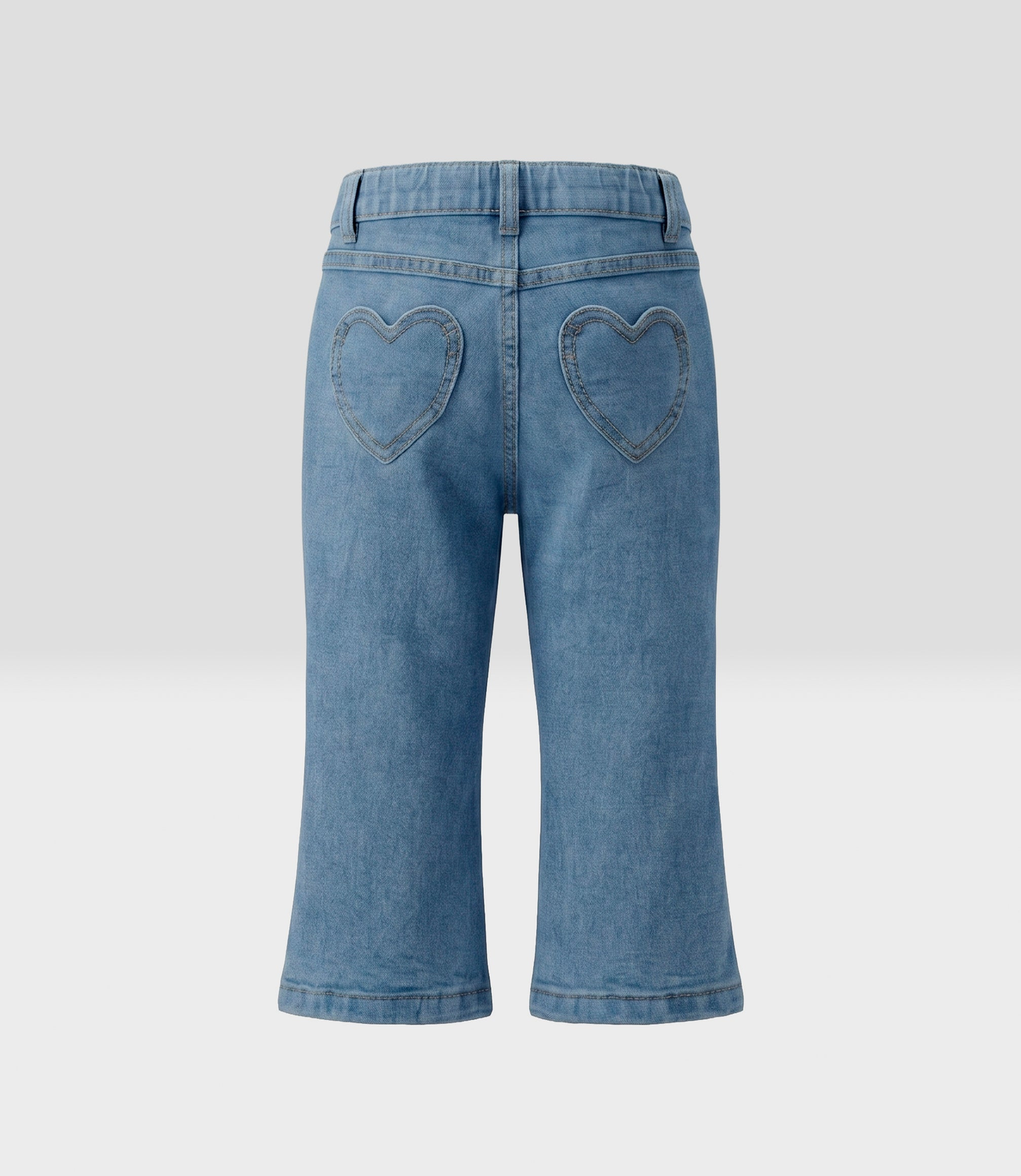 Jeans bebé flare cherry L12111270374 denim celeste Limonada-2