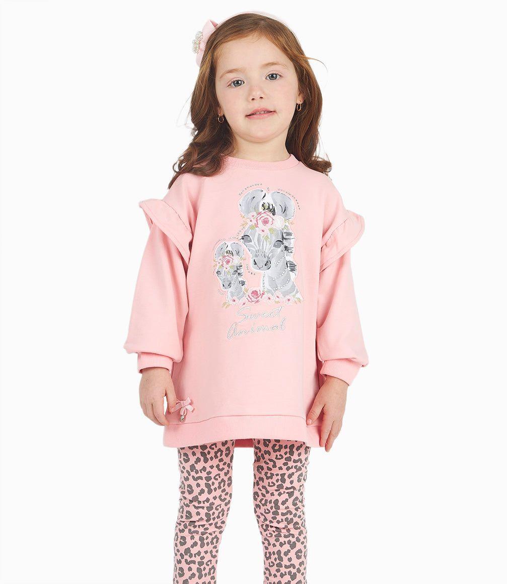 Conjunto Bebé Niña De Polera Y Calzas Coral-6