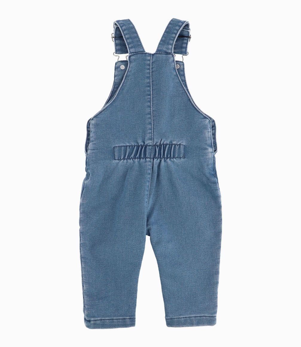 Jardinera León Estampado Recién Nacido Denim Celeste Black and Blue-2