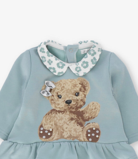 Enterito recién nacida animal print turquesa Limonada-3