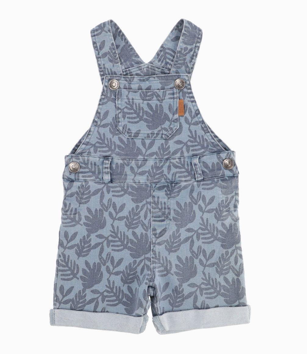 Jardinera Recién Nacido Diseño De Hojas Celeste-9