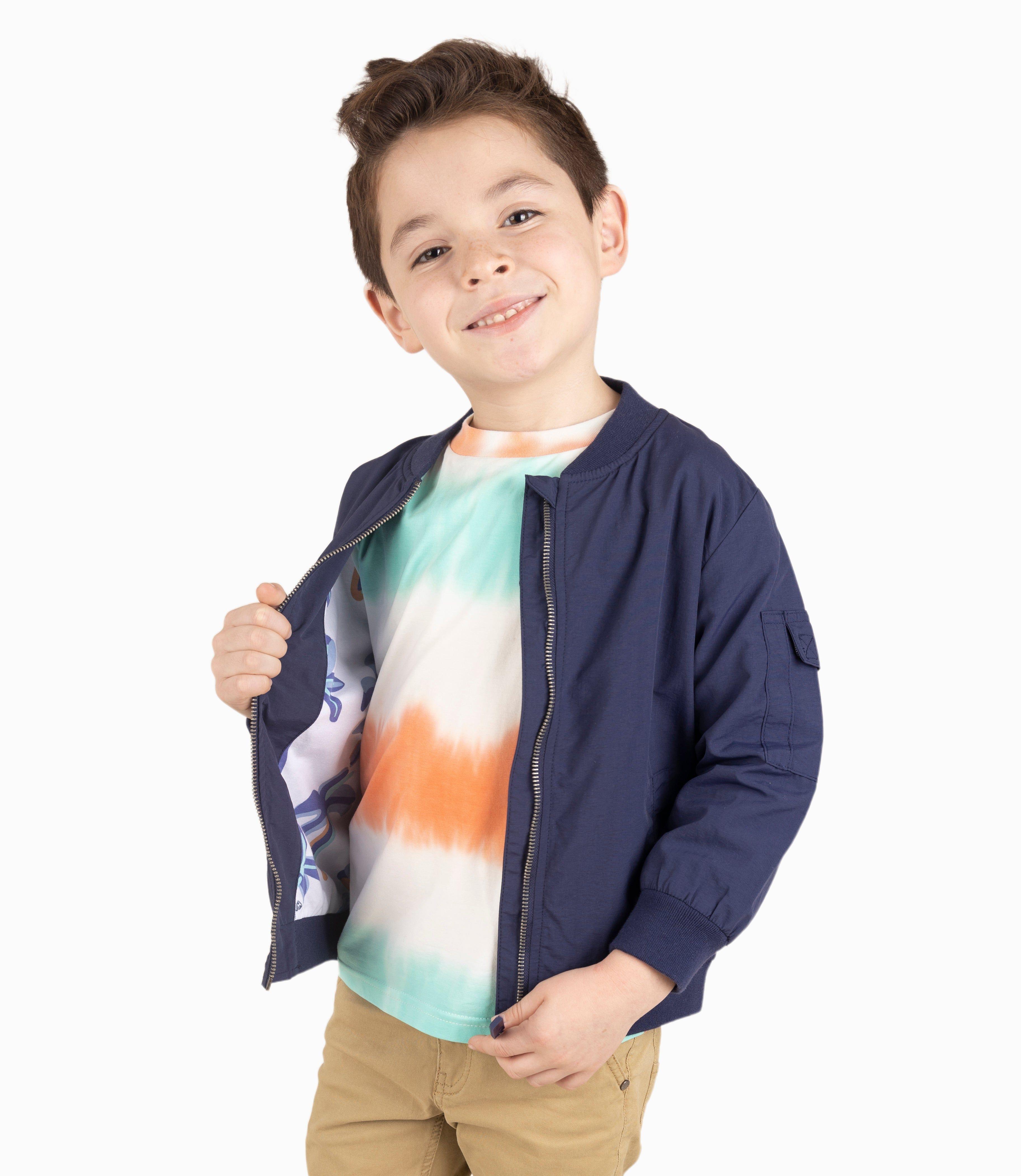 Chaqueta Niño Bomber Azul Marino-2
