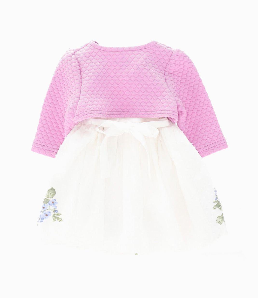 Vestido recién nacida con bolero Morado LIMONADA-1