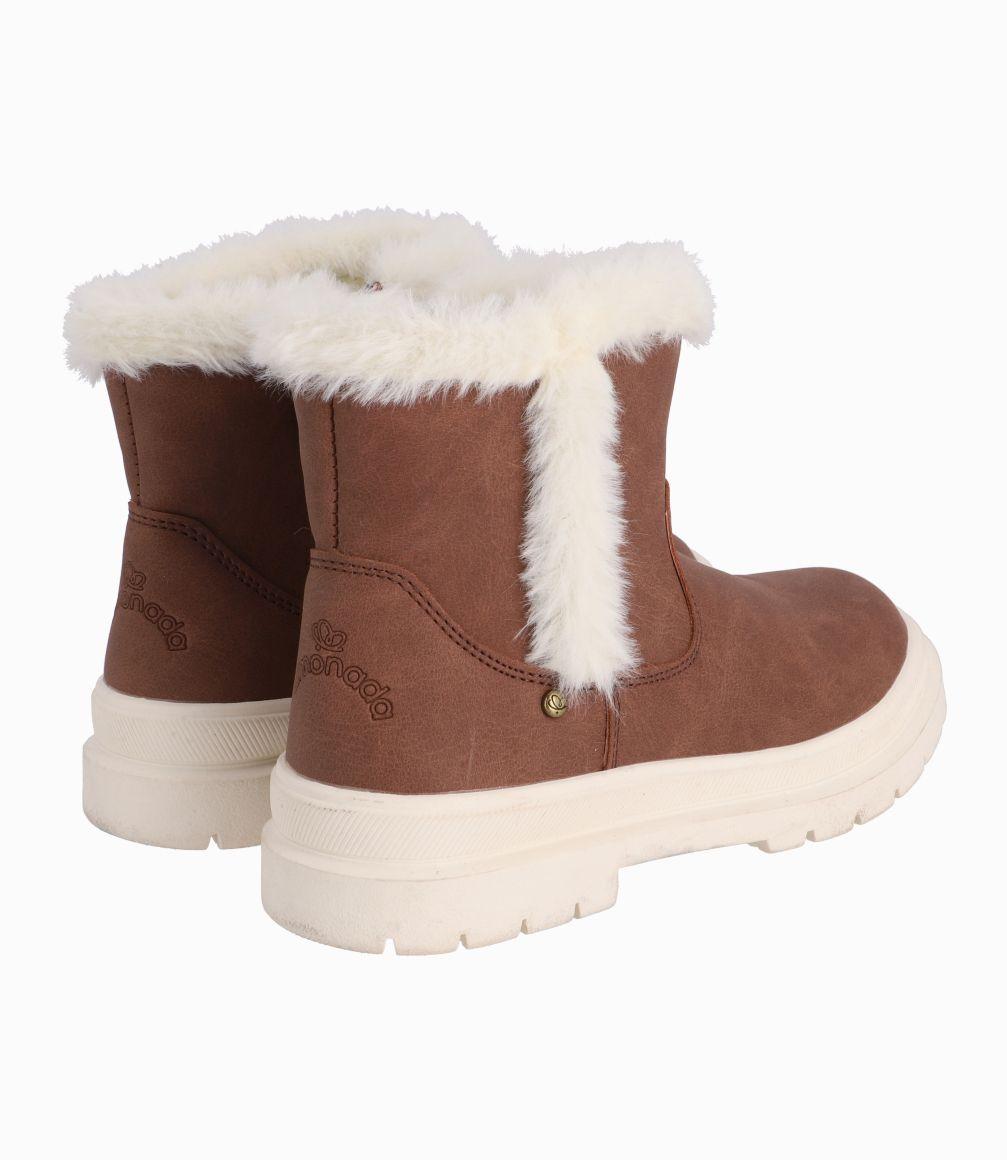 Botín Niña Con Chiporro Chocolate-2