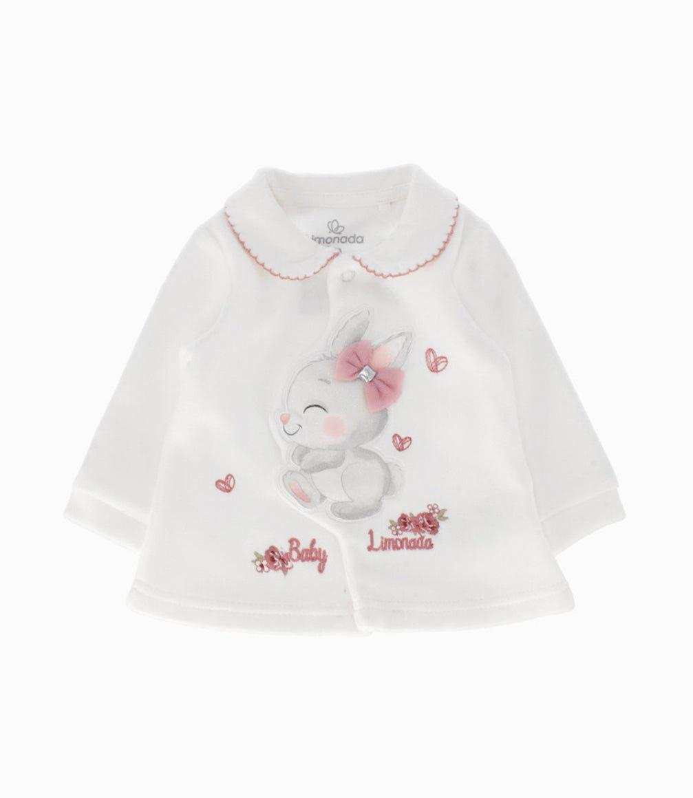 Conjunto recién nacida de polera y calzas palo rosa Limonada-1