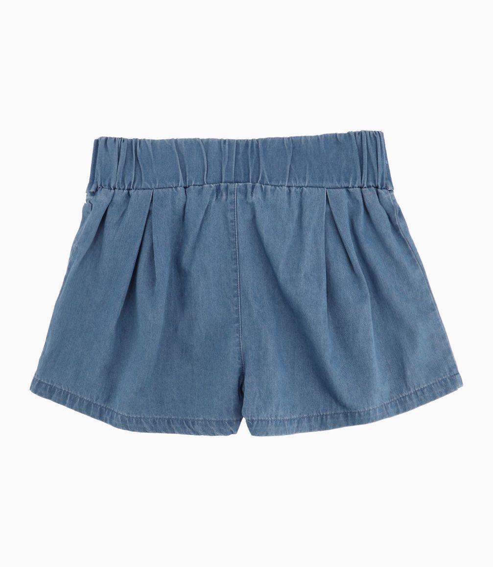 Short Niña De Denim Celeste-1