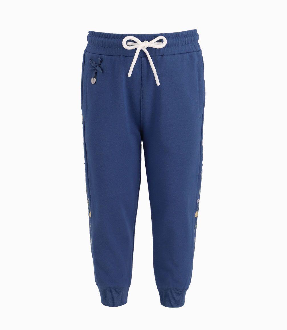Pantalón Buzo Bebé Niña Azul Marino Limonada-0
