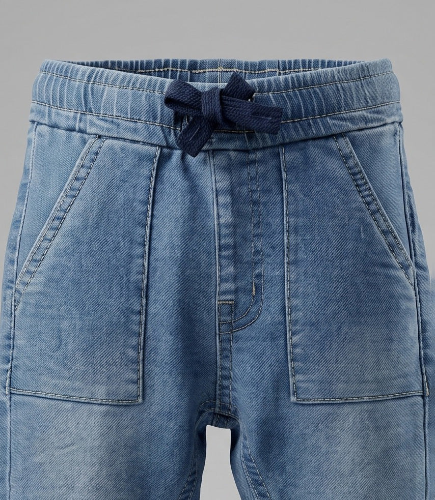 Jeans bebé baggy B12111270274 denim celeste Black and blue-2