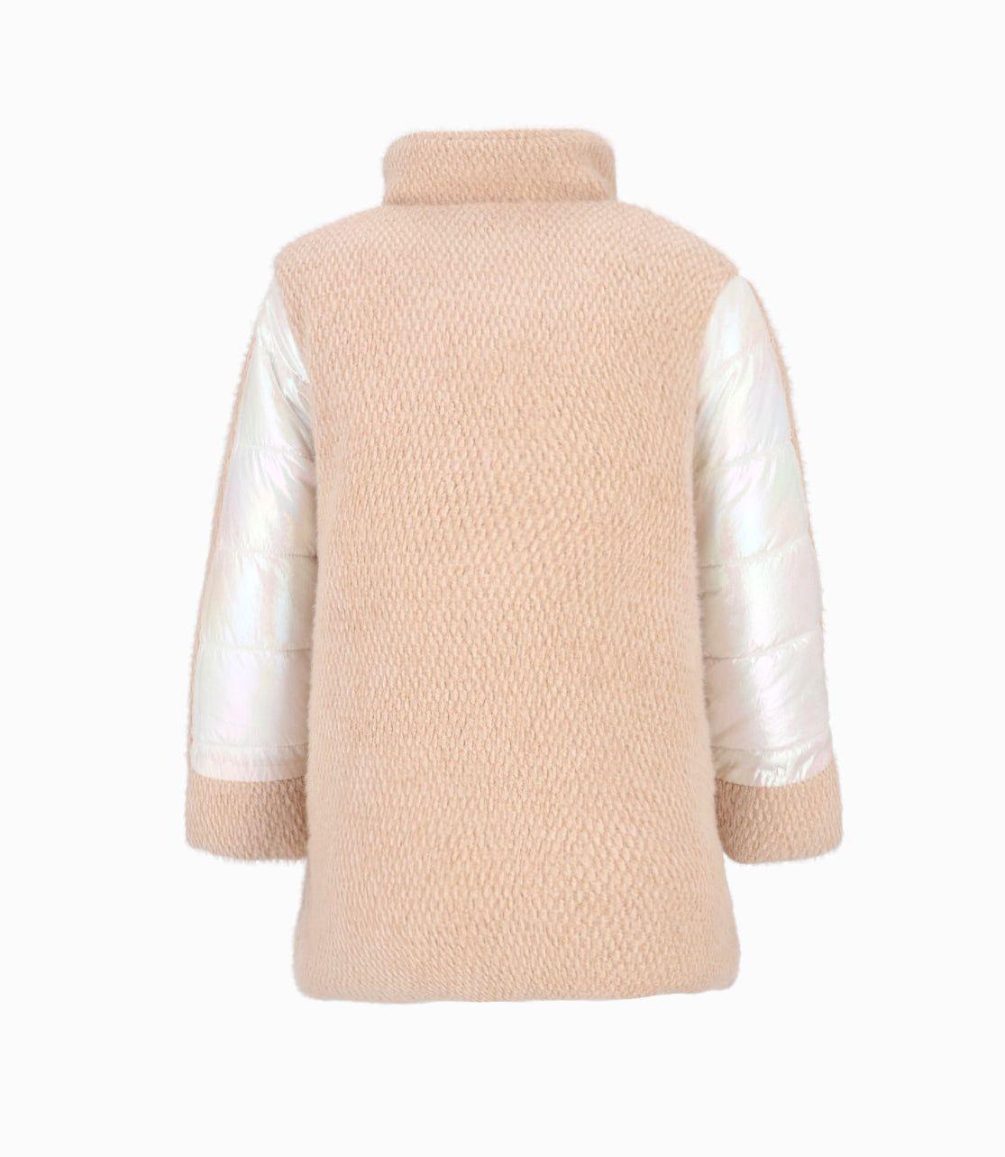 Chaqueta bebé metalizada beige Limonada-2