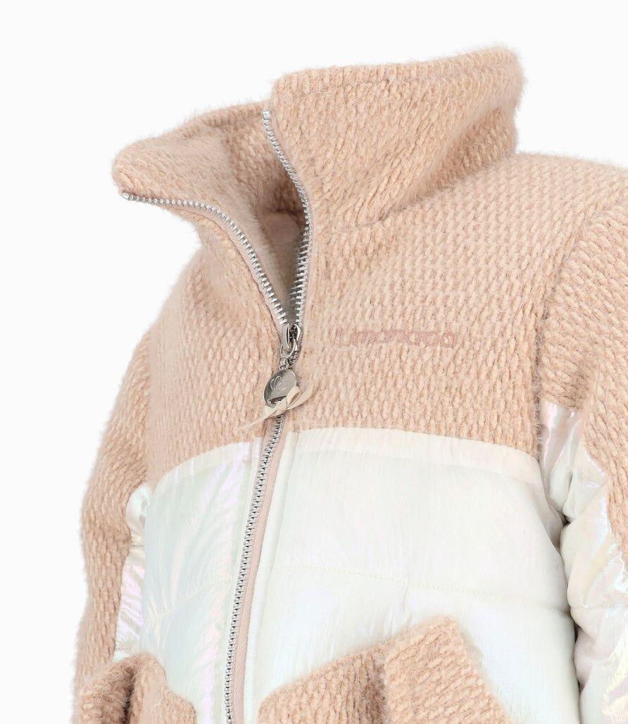 Chaqueta bebé metalizada beige Limonada-3