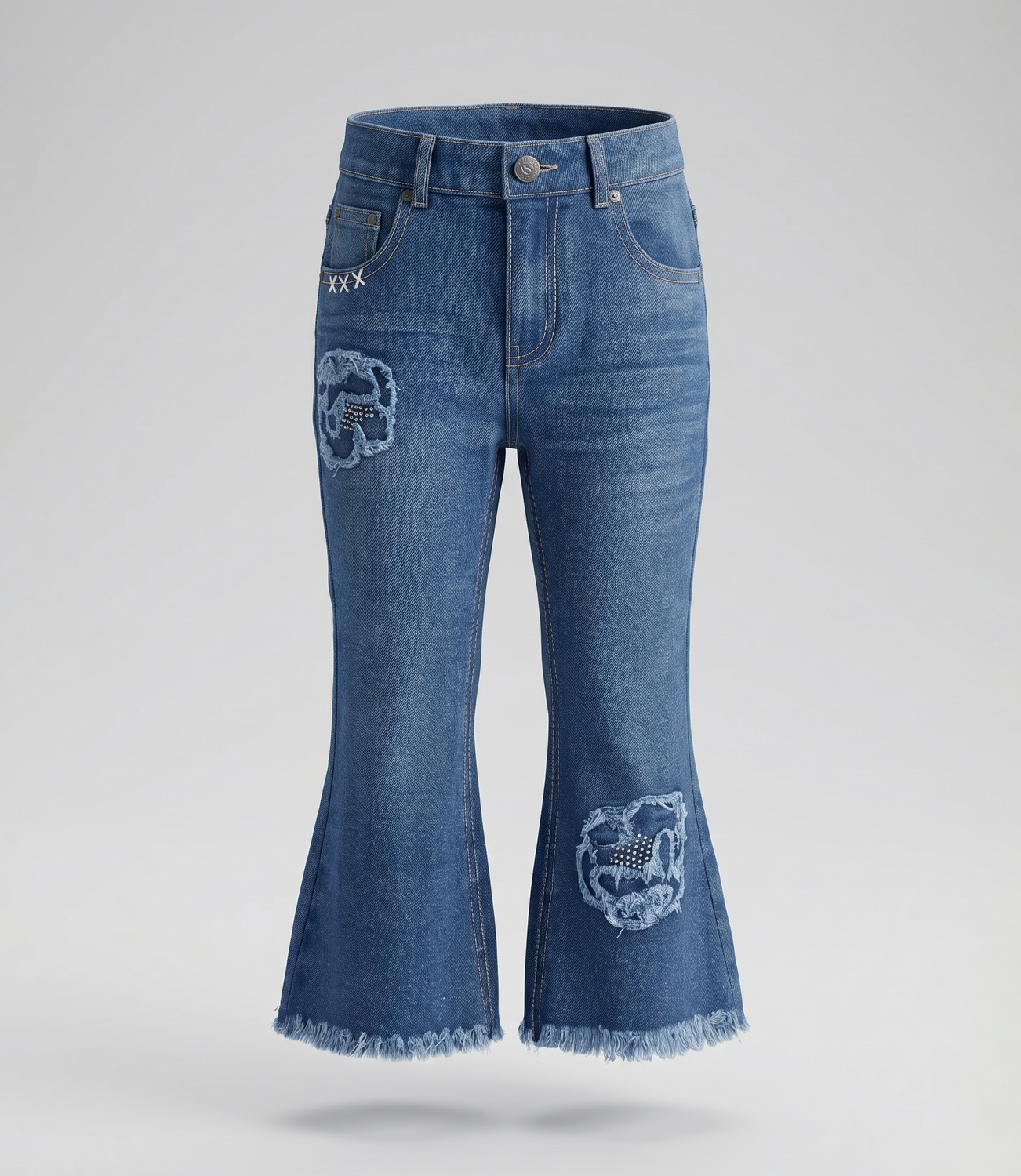 Jeans niña acampanado  L11111270109 denim azul Limonada-1