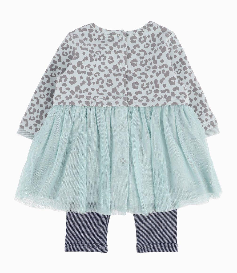 Conjunto Recién Nacida De Polera Y Calzas Menta-2