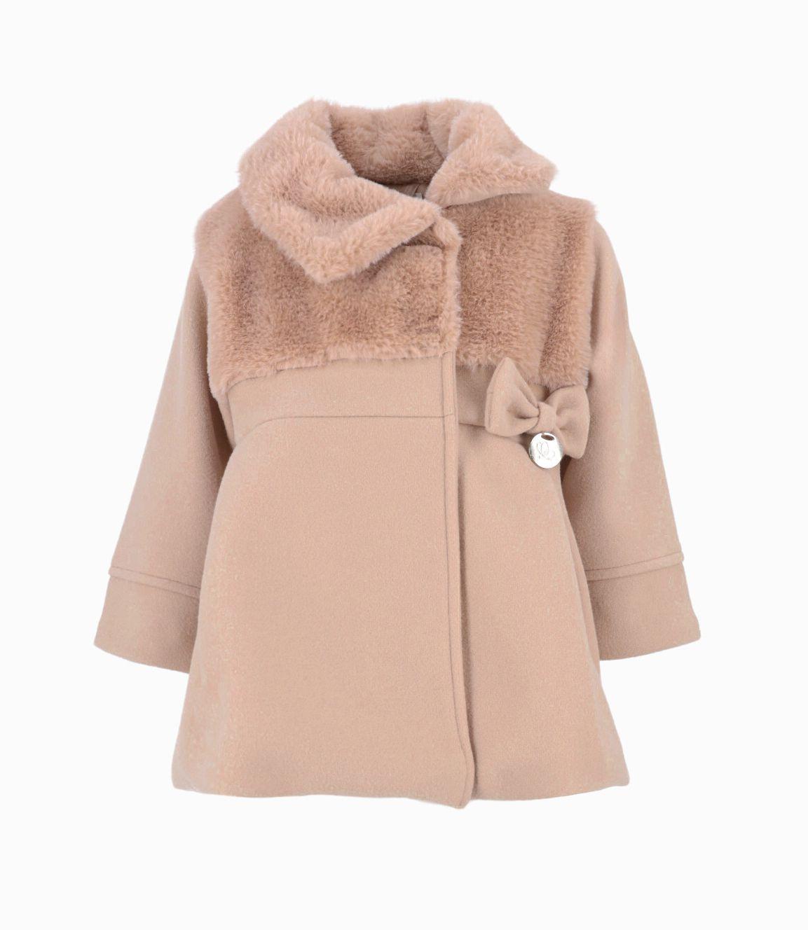 Abrigo bebés con lazo beige Limonada-0