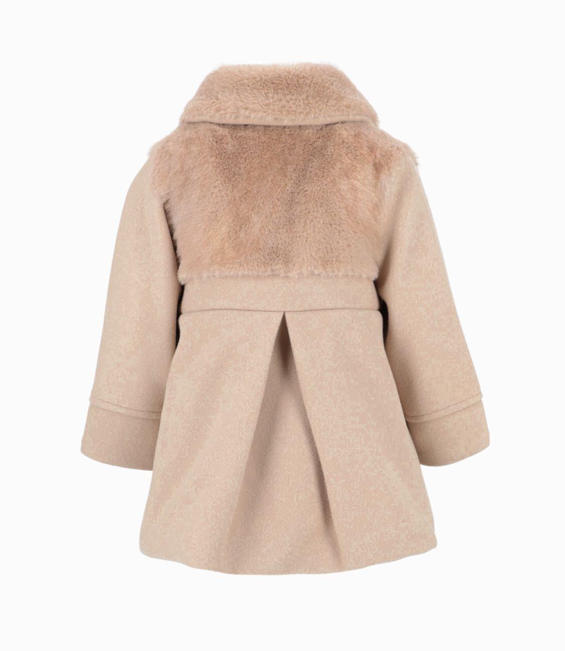Abrigo bebés con lazo beige Limonada-1