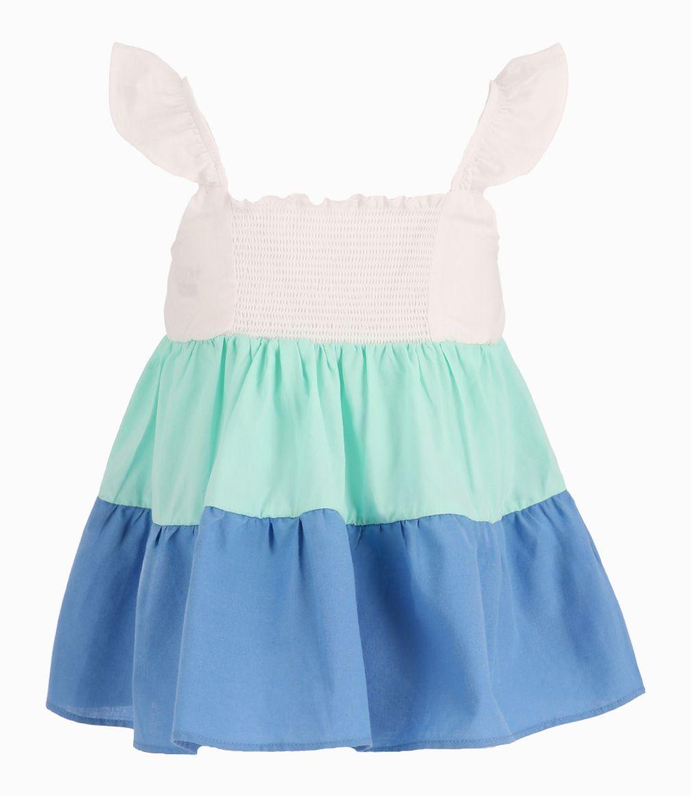 Polera Niña Con Vuelos Azul-1