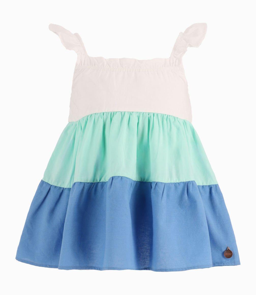 Polera Niña Con Vuelos Azul-2