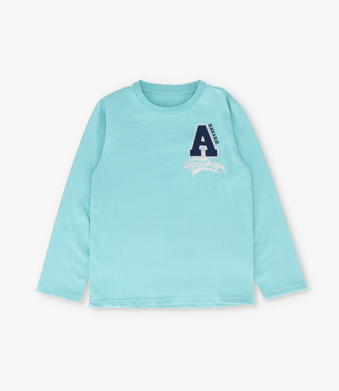 Polera manga larga niño básica menta Black and Blue-1