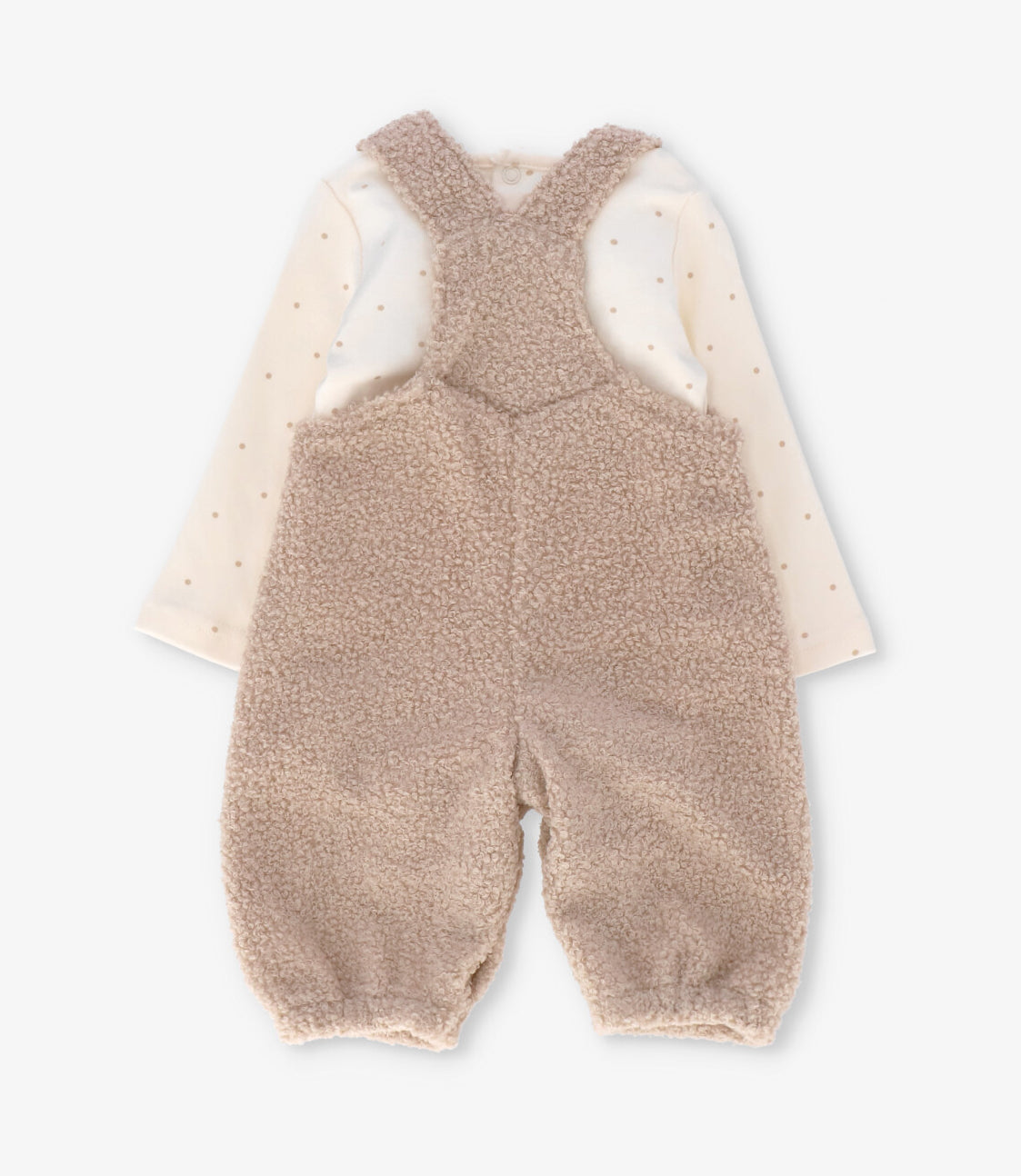 Jardinera recién nacida de sherpa beige Limonada-1