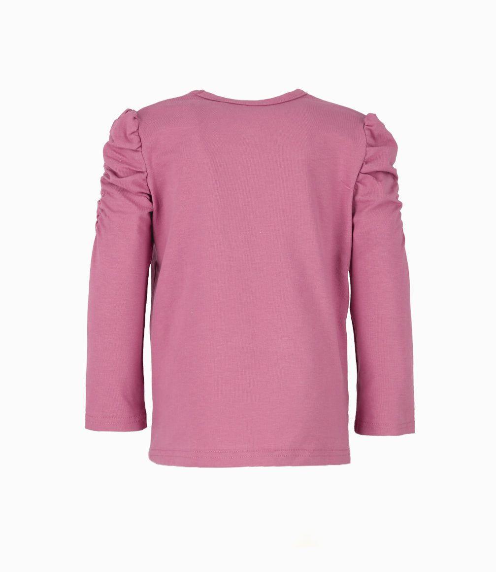 Polera niña con oveja burdeo Limonada-1