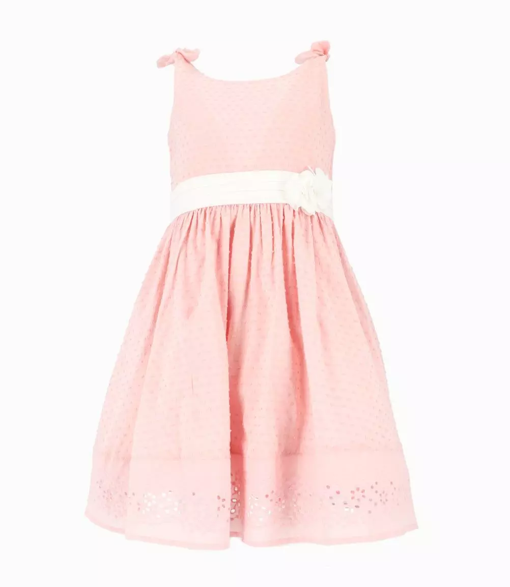 Vestido niña con lazo rosado Limonada-1