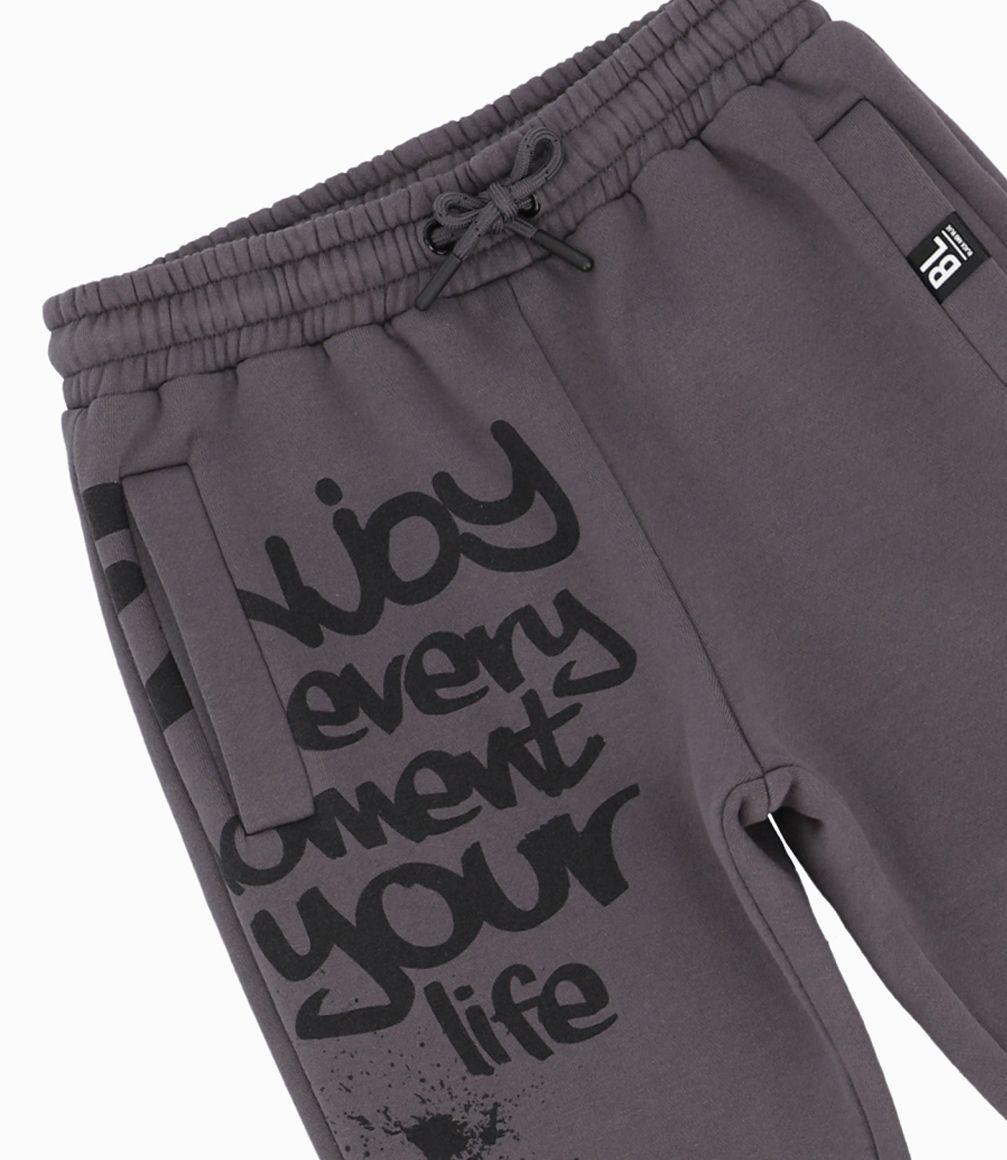Pantalón Buzo Niño Jogger Black And Blue Marengo-2
