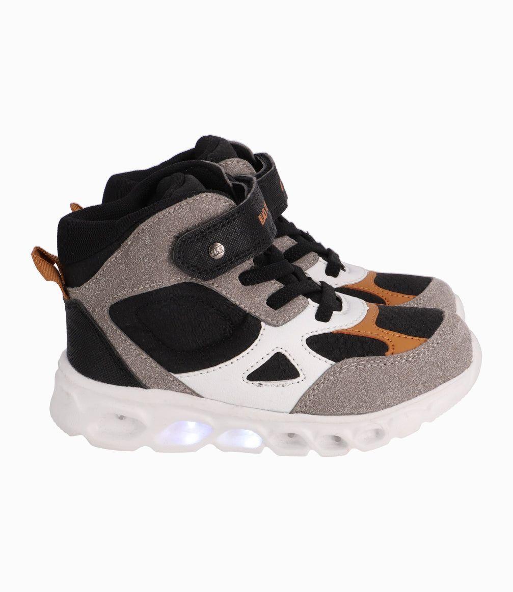 Zapatilla Bebé Niño Con Luces Black And Blue Negro-2