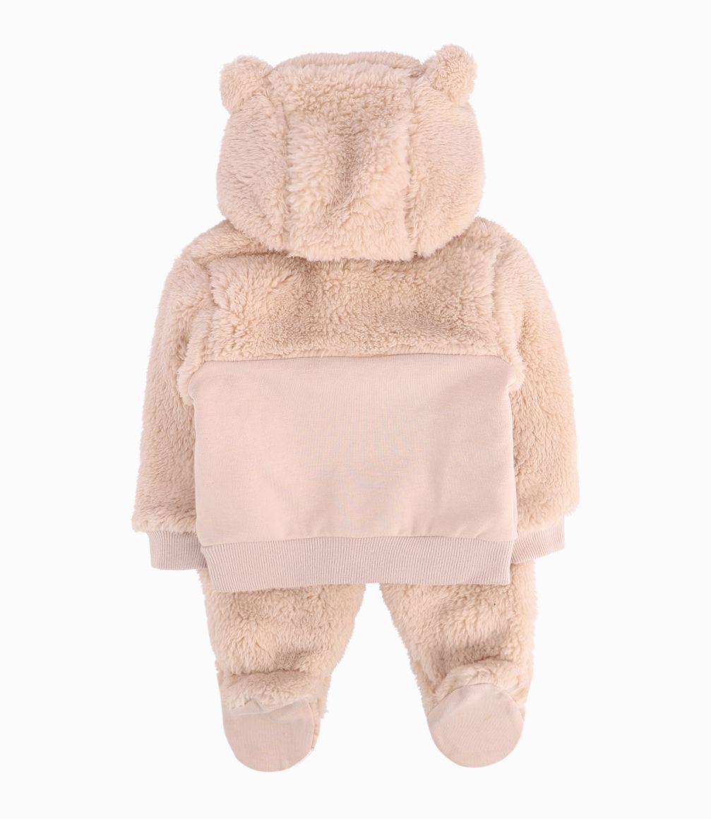 Conjunto Buzo Recién Nacido Con Polar Beige-1