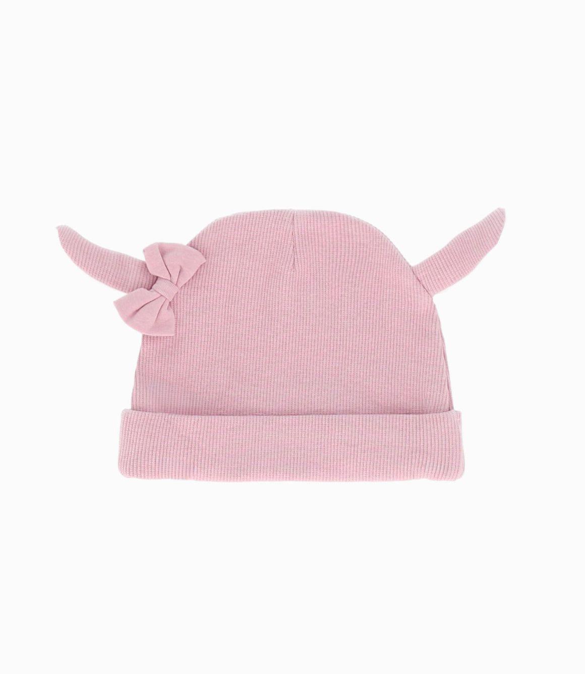 Conjunto recién nacida con gorro palo rosa Limonada-3