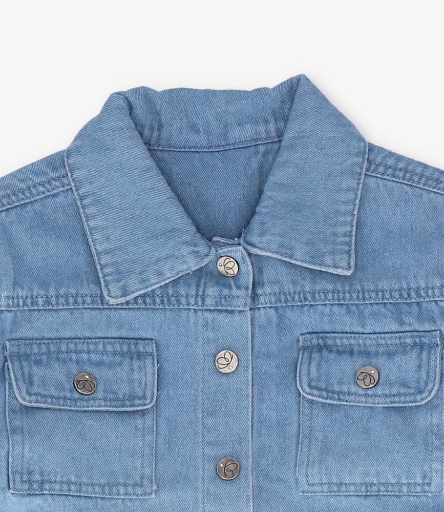 Chaqueta niña de denim denim celeste Limonada-2