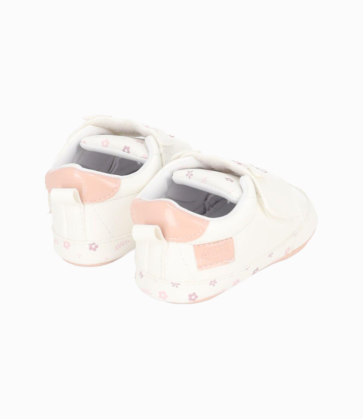 Zapatilla recién nacida con diseño blanco 4 Kids-2