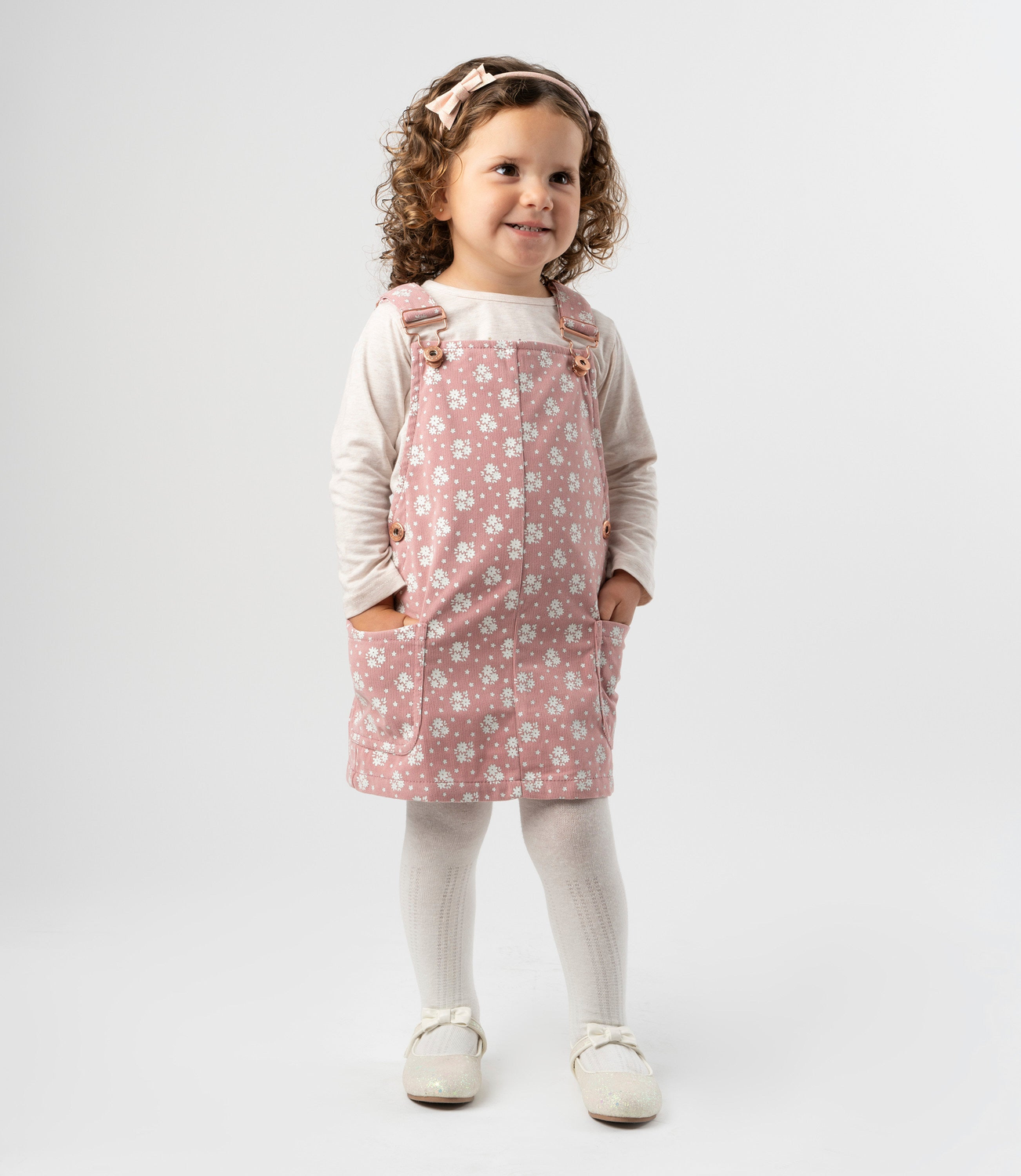 Jardinera bebé jumper rosado 4 Kids-0