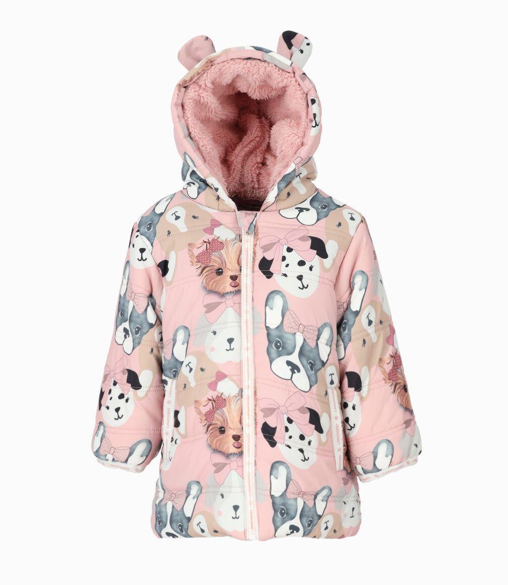 Parka bebés con perrito rosado Limonada-0